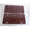 Image 4 : (2) 1949 matching pair of (Farm) Sask License Plates – great condition
