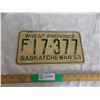 Image 1 : 1953 Sask (Farm) License plate #F17-377