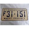 Image 2 : 1957 Sask (Farm) License plate #F31-151 – excellent condition