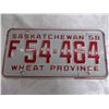 Image 2 : 1958 Sask (Farm) License plate #F54-464 – good condition