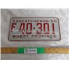 Image 1 : 1958 Sask (Farm) License plate #F40-301 – great condition