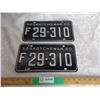 Image 1 : (2) 1960 (Matching Pair) of Sask (Farm) license plates – both nearly flawless
