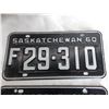 Image 2 : (2) 1960 (Matching Pair) of Sask (Farm) license plates – both nearly flawless
