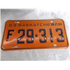 Image 2 : (2) 1963 (Matching Pair) of Sask (Farm) license plates