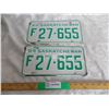 Image 1 : (2) 1964 (Matching Pair) of Sask (Farm) license plates