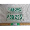 Image 1 : (2) 1968 (Matching Pair) of Sask (Farm) license plates
