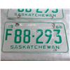 Image 3 : (2) 1968 (Matching Pair) of Sask (Farm) license plates