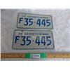 Image 1 : (2) 1972 (Matching Pair) of Sask (Farm) license plates – great condition