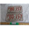 Image 1 : (2) 1973 (Matching Pair) of Sask (Farm) license plates