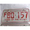 Image 2 : (2) 1973 (Matching Pair) of Sask (Farm) license plates