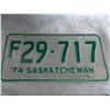 Image 2 : (2) 1974 (Matching Pair) of Sask (Farm) license plates – excellent condition