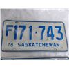Image 2 : (2) 1976 (Matching Pair) of Sask (Farm) license plates – good condition