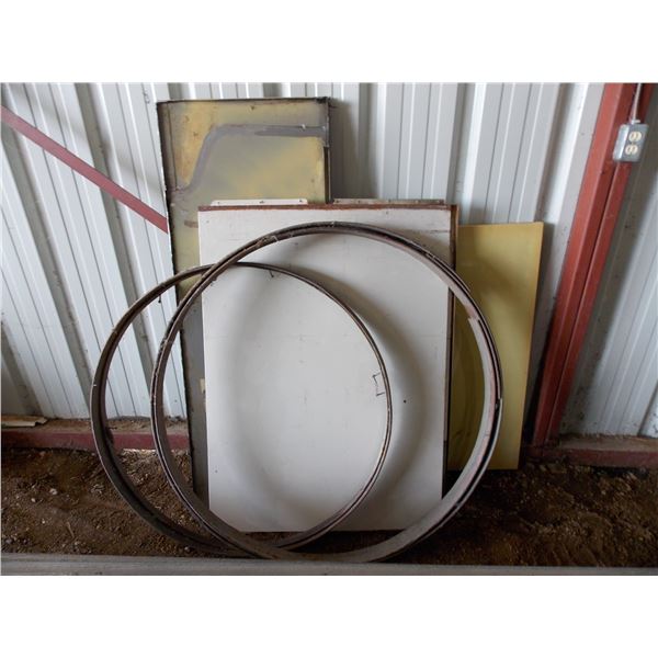 Two round steel bands + metal sheets