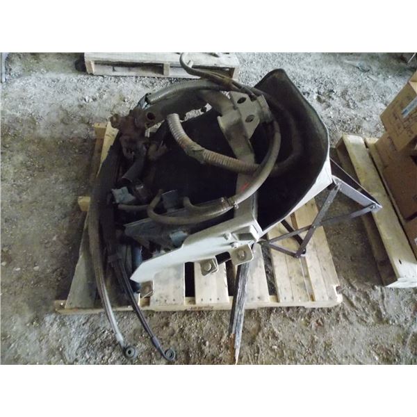 Old radiator, leaf springs, wheelbarrow, hitch mount