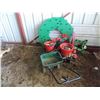 Image 1 : Lawn seeders, Christmas lights on plywood