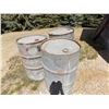 Image 1 : (3) Galvanized Oil Barrels (British American, Imperial, Red Head)