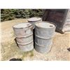 Image 2 : (3) Galvanized Oil Barrels (British American, Imperial, Red Head)