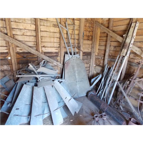 Contents of Small Shed - Cast iron parts + Windmill parts