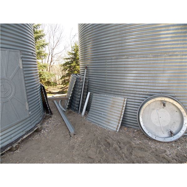 Spare bin panels (two piles) roof + wall panels