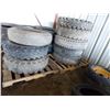 Image 1 : (8) vintage tractor tires (half on steel rims) - both pallets