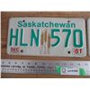 Image 2 : 1981 Sask License plates - matching pair
