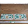 Image 1 : 2004 Sask License plates - matching pair