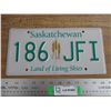 Image 1 : Sask License Plate - no stickers, like new