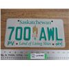 Image 1 : Sask License Plate - PV sticker