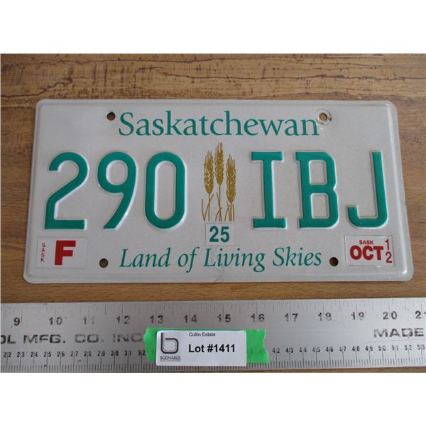 2012 (farm) Sask License plate