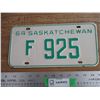 Image 1 : 1964 (farm) Sask License Plate - Low #