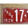 Image 2 : 1926 Sask License Plate