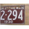 Image 3 : 1930 Sask License Plate