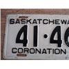 Image 2 : 1937 (coronation year) Sask License Plate
