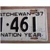 Image 3 : 1937 (coronation year) Sask License Plate