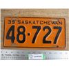 Image 1 : 1939 Sask License Plate