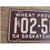 Image 2 : 1954 Sask License Plate