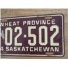Image 3 : 1954 Sask License Plate