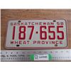 Image 1 : 1958 Sask License Plate