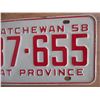 Image 3 : 1958 Sask License Plate