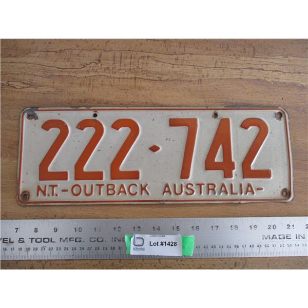 Australia (N.T Outback) License Plate (long)