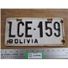 Image 1 : Bolivia license plate