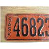 Image 2 : 1918 Sask License plate - repainted