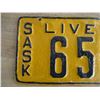 Image 2 : 1923 (Livery) Sask License plate - repainted