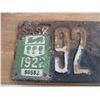 Image 2 : 1922 (Tag) Sask License Plate (metal)