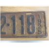 Image 3 : 1925 Sask License Plate