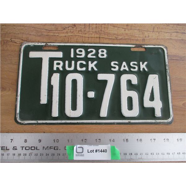 1928 (Truck) Sask License Plate