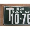 Image 2 : 1928 (Truck) Sask License Plate