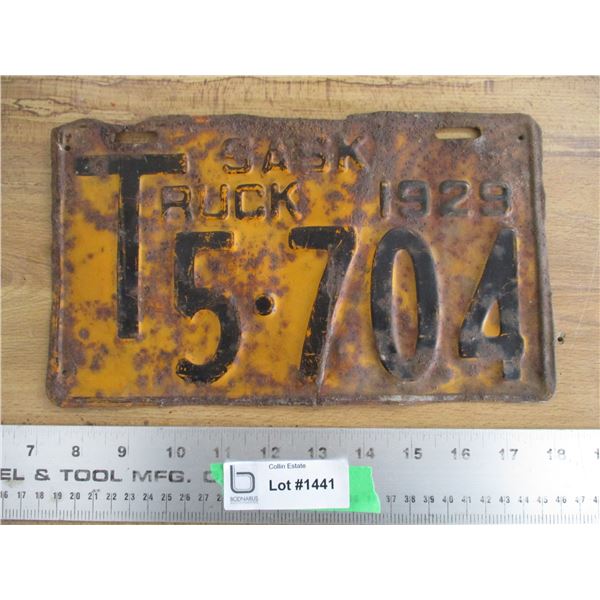 1929 (Truck) Sask License Plate