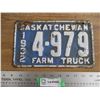 Image 1 : 1932 (farm truck) Sask License Plate