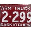 Image 4 : 1938 (farm truck) Sask License Plate - repainted
